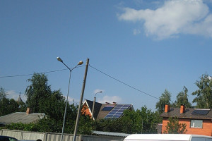 Монтаж геліосистеми у Харкові, біля метро Київська
