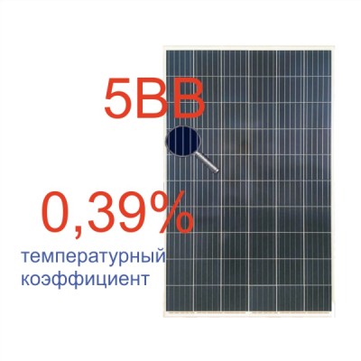 Солнечная батарея (панель) 275Вт, поликристаллическая RSM60-6-275P/5BB, Risen