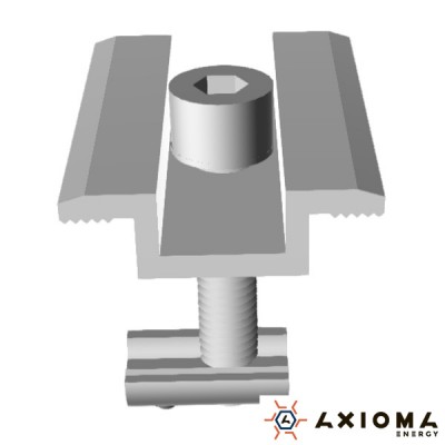 Прижим Средний, 35 мм, алюминий и оцинкованная сталь, AXIOMA energy