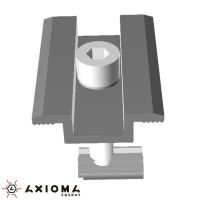 Прижим Средний, 40 мм, алюминий и оцинкованная сталь, AXIOMA energy