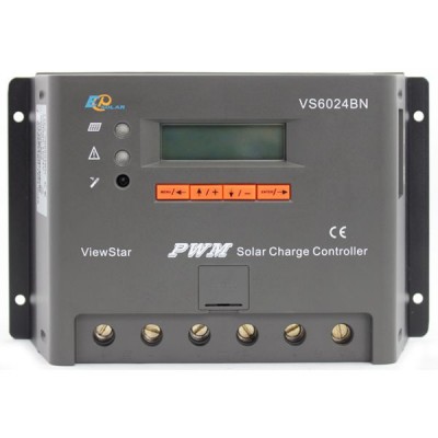 Контроллер, ШИМ 60А 12/24В с дисплеем, (VS6024BN), EPsolar(EPEVER)