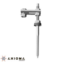 Винт-шуруп двухрезьбовый в сборе, 200 мм, нержавеющая сталь А2, AXIOMA energy