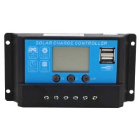 Контроллер 20А 12В/24В с дисплеем + USB гнездо (Модель-DY2024), JUTA