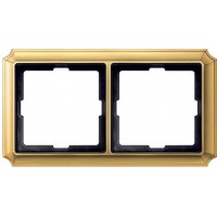 Рамка 2 поста Merten Antique. Колір Блискуча латунь MTN483221 