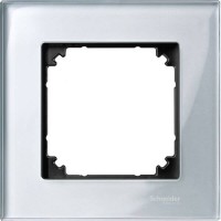 1 постовая стекляная рамка Merten M-Elegance бриллиантовое серебро (MTN4010-3260)