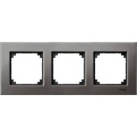 Рамка 3-постовая Merten M-Elegance Металл. Цвет Серый родий (MTN403314) Рамка 3-постовая Merten M-Elegance Металл. Цвет Серый родий (MTN403314)