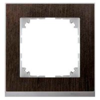 1-постовая рамка Merten M-Pure Decor венге/алюминий (MTN4010-3671)