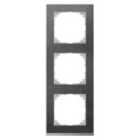 Рамка 3-постовая Merten M-Pure Decor. Цвет Сланец/Цвет алюминия (MTN4030-3669) Рамка 3-постовая Merten M-Pure Decor. Цвет Сланец/Цвет алюминия (MTN4030-3669)