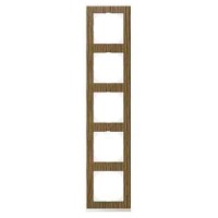 Рамка 5-постовая Merten M-Pure Decor Дуб/Брил. белый MTN4050-3674 