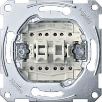 MTN3626-0000 2-клавішний механізм вимикача на два напрямки Merten System M, 1 полюс, 16А MTN3626-0000 2-клавішний механізм вимикача на два напрямки Merten System M, 1 полюс, 16А