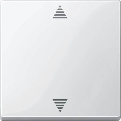 MTN587919 Кнопочный выключатель для жалюзи с функцией памяти и с подключением датчика Merten System M Полярно-белый
