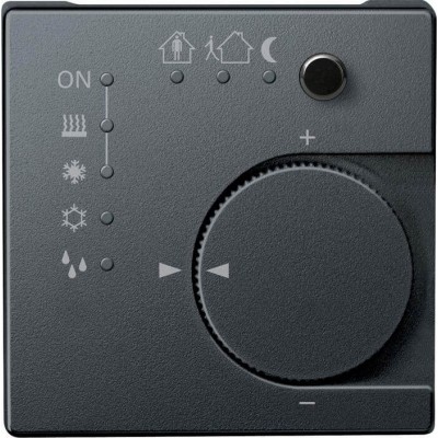 Терморегулятор KNX з 4-кнопковим інтерфейсом Merten System M. Колір Антрацит MTN616814