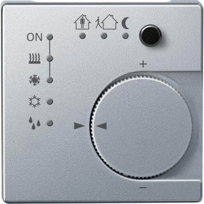 Терморегулятор KNX с 4- кнопочным интерфейсом Merten System M Алюминий MTN616860