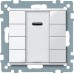 4-кнопочный выключатель KNX Plus с ИК-приемником Merten System M ( Активный белый)  арт. MTN617525