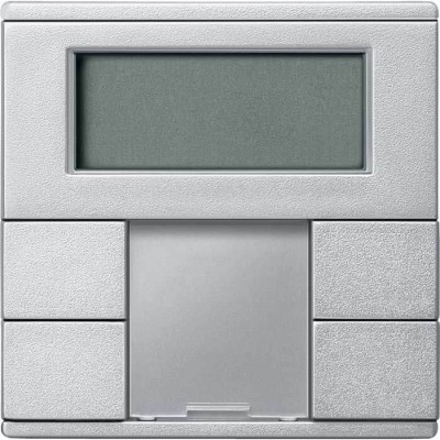 2-кнопочный выключатель с терморегулятором KNX plus Merten System M Алюминий MTN6212-0460