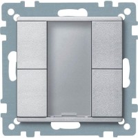 2-кнопочный выключатель KNX plus Merten System M Алюминий MTN627660 2-кнопочный выключатель KNX plus Merten System M Алюминий MTN627660