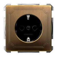 SD Механизм розетки Schuko с заземлением Antique латунь (MTN2300-4143) SD Механизм розетки Schuko с заземлением Antique латунь (MTN2300-4143)
