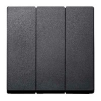 Клавиша тройная Merten System M.  Антрацит MTN311914 