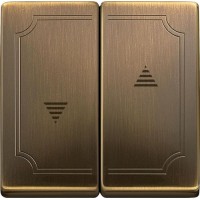 Клавиша для выключателей рольставней Merten System Design.  Античная латунь MTN411543 
