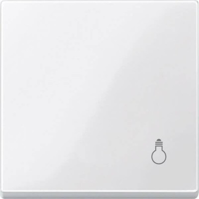 Клавіша для 1-кнопкового вимикача з маркуванням «світло» Merten System Design. Колір Полярно-Білий MTN412919 