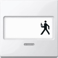 Клавиша с полем для надписи и окошком для световой индикации Merten System M.  Полярно-белый MTN434719 