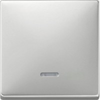 Клавиша с окошком для световой индикации Merten System Design.  Сталь MTN438046 