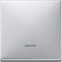 Клавиша с окошком для световой индикации Merten System Design.  Алюминий MTN438060 