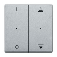 Клавіша для модуля 2-кнопкового вимикача KNX з символами "I/0" та "вгору/вниз" Merten System M. Колір Алюміній MTN625660 Клавіша для модуля 2-кнопкового вимикача KNX з символами "I/0" та "вгору/вниз" Merten System M. Колір Алюміній MTN625660
