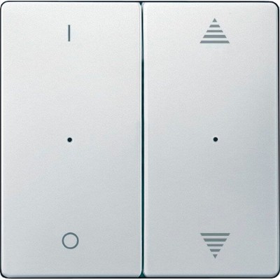 Клавіша для модуля 2-кнопкового вимикача KNX з символами "I/0" и "стрілками" Merten System Design (Полярно-Білий)
