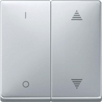 Клавіша для модуля 2-кнопкового вимикача KNX з символами "I/0" та "стрілками" Merten System Design (Алюміній) Клавіша для модуля 2-кнопкового вимикача KNX з символами "I/0" та "стрілками" Merten System Design (Алюміній)