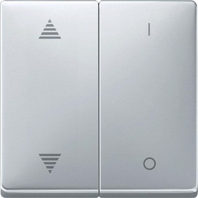 Клавіша для модуля 2-кнопкового вимикача KNX з символами "стрілок" та "I/0" Merten System Design (Алюміній)