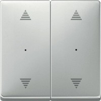 Клавиша для модуля 2-кнопочного выключателя KNX с символами стрелок вверх/вниз Merten System Design. Цвет Сталь