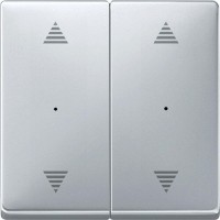 Клавиша для модуля 2-кнопочного выключателя KNX с символами стрелок вверх/вниз Merten System Design. Цвет Алюминий