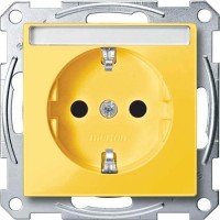 Механизм розетки с полем для надписи Merten Shuko, 2 полюса, 16А (MTN2302-0307)