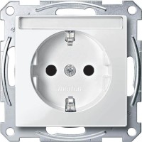Механизм розетки с полем для надписи Merten Shuko, 2 полюса, 16А (MTN2302-0319)