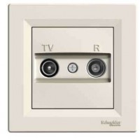 ⚡Розетка TV-R проходная 8 dB Asfora кремовая (EPH3300323) ⚡Розетка TV-R проходная 8 dB Asfora кремовая (EPH3300323)