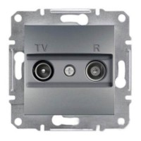 ⚡Розетка TV-R проходная 8 dB Asfora сталь (EPH3300362) ⚡Розетка TV-R проходная 8 dB Asfora сталь (EPH3300362)