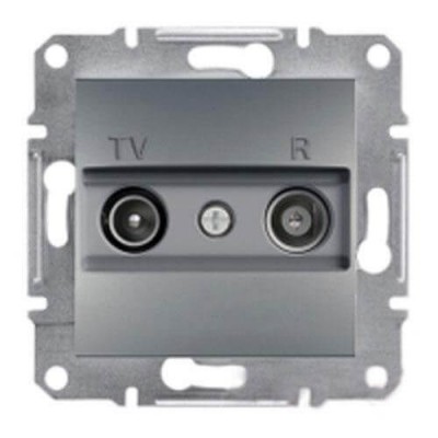 Розетка TV-R кінцева 1 dB Asfora сталь (EPH3300162)