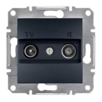 ⚡Розетка TV-R прохідна 8 dB Asfora антрацит (EPH3300371)