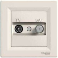 ⚡Розетка TV-SAT кінцева 1 dB Asfora кремова (EPH3400423) ⚡Розетка TV-SAT кінцева 1 dB Asfora кремова (EPH3400423)