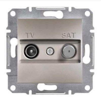 Розетка TV-SAT проходная 8 dB Asfora бронза (EPH3400369)