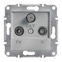 ⚡Розетка TV-R-SAT прохідна 8 dB Asfora алюміній (EPH3500361)