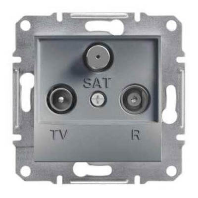 Розетка TV-R-SAT прохідна 4 dB Asfora сталь (EPH3500262)