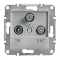 ⚡Розетка TV-SAT-SAT концевая 1 dB Asfora алюминий (EPH3600161)