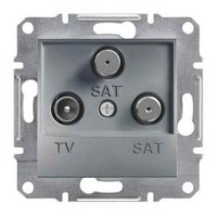 ⚡Розетка TV-SAT-SAT кінцева 1 dB Asfora сталь (EPH3600162)