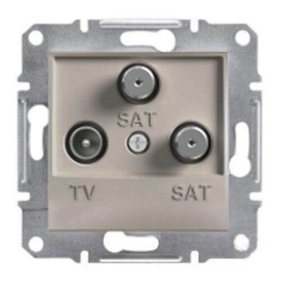 Розетка TV-SAT-SAT концевая 1 dB Asfora бронза (EPH3600169)
