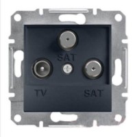 ⚡Розетка TV-SAT-SAT концевая 1 dB Asfora антрацит (EPH3600171) ⚡Розетка TV-SAT-SAT концевая 1 dB Asfora антрацит (EPH3600171)