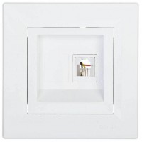 ⚡Розетка телефонная RJ11 Asfora белая (EPH4100121)