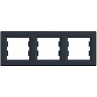 ⚡Рамка 3-х постовая горизонтальная Asfora антрацит (EPH5800371)