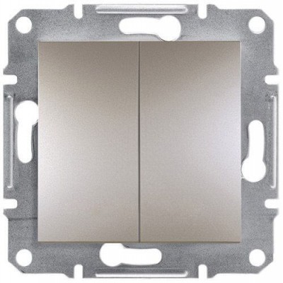 Двухклавишный выключатель Schneider Electric серии Asfora IP20 бронза (EPH0300169)
